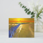 Fraktal Glacier Postkarte (Stehend Vorderseite)