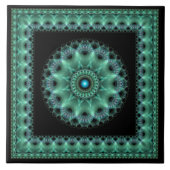 Fraktal glänzend gerahmtes Muster Fliese (Vorderseite)