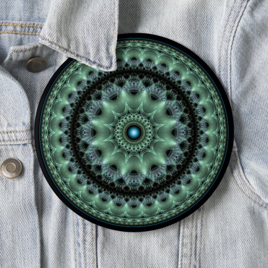 Fraktal glänzend glänzend rundes Muster Button (Beispiel)