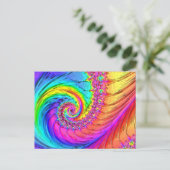 Fraktal Glas 6 Postkarte (Stehend Vorderseite)