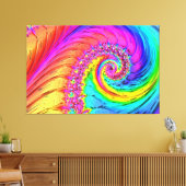 Fraktal Glas 6 überzogene Canvas Leinwanddruck (Insitu (Wohnzimmer))