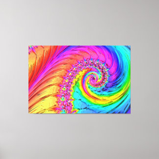Fraktal Glas 6 überzogene Canvas Leinwanddruck