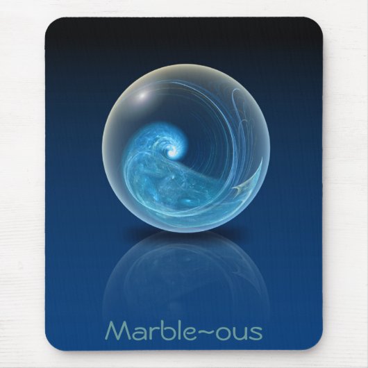 Fraktal-Glas-Marmor Mousepad (Vorne)