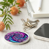 Fraktal Glass 2 Schlüsselanhänger (Seite)