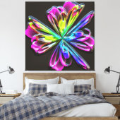 Fraktal Glass 4A Leinwanddruck (Insitu (Schlafzimmer))
