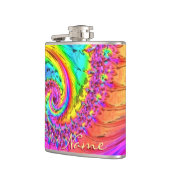 Fraktal Glass 6 Wrapped Flask Flachmann (Links)