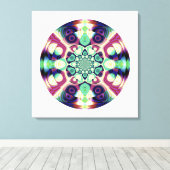 Fraktal Globe Artwork Leinwanddruck (Insitu (Holzboden))