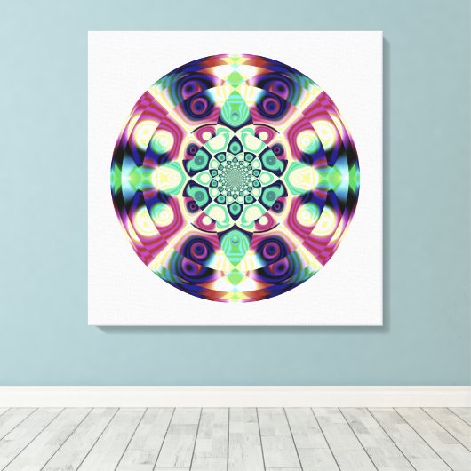 Fraktal Globe Artwork Leinwanddruck (Insitu (Holzboden))