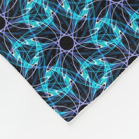 Fraktal Glow Fleecedecke (Ecke)