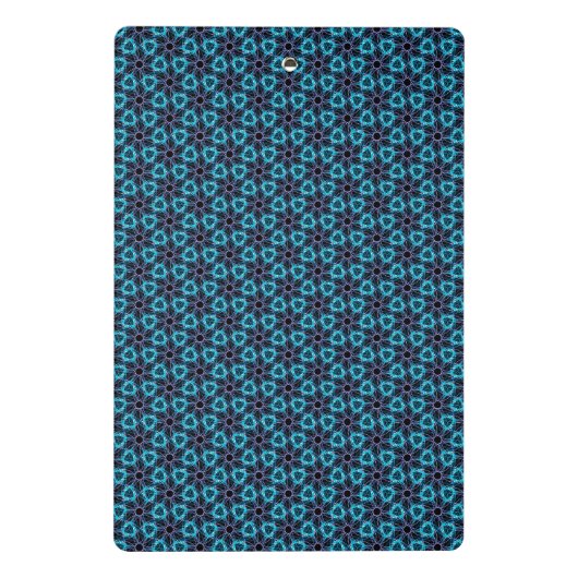 Fraktal Glow Heart Mini Klemmbrett (Rückseite)