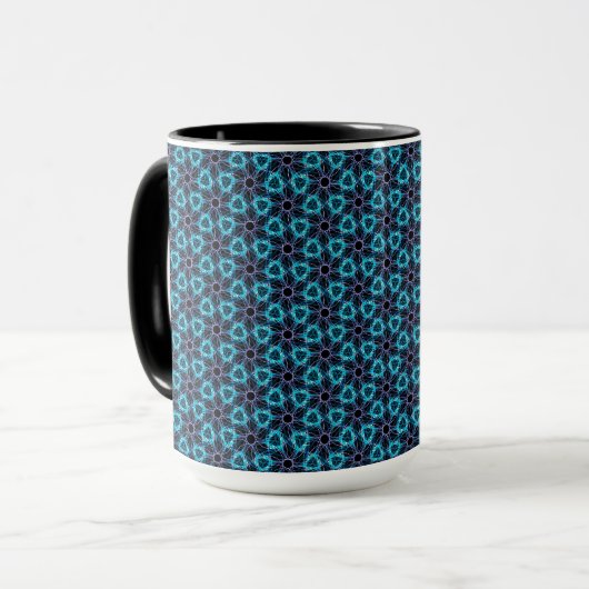 Fraktal Glow Tasse (Vorderseite Links)
