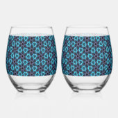 Fraktal Glow Weinglas Ohne Stiel (Rechts)