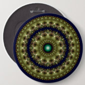 Fraktal glüht rund kaleidoskopisch button (Vorne & Hinten)