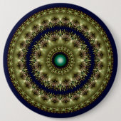 Fraktal glüht rund kaleidoskopisch button (Vorderseite)