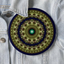 Fraktal glüht rund kaleidoskopisch button