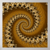 Fraktal Golden Double Spiral Poster (Vorne)
