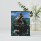 Fraktal Gorilla auf der Wiese Postkarte (Stehend Vorderseite)
