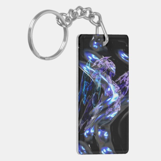 Fraktal-Göttin abstrakt Schlüsselanhänger (Vorderseite links)