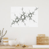 Fraktal Gray Poster (Küche)