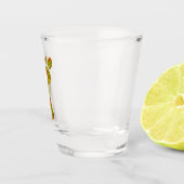 Fraktal Green Palm Leaf Bare Footprint Schnapsglas (Rechts)