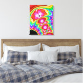 Fraktal Groovy Leinwanddruck (Insitu (Schlafzimmer))