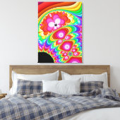 Fraktal Groovy Leinwanddruck (Insitu (Schlafzimmer))