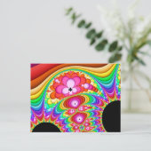 Fraktal Groovy Postkarte (Stehend Vorderseite)