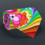Fraktal-Groovy Reise Krawatte<br><div class="desc">Diese Krawatte kennzeichnet mein Fraktal,  "Groovy Reise",  mit coole Siebzigerjahre retro schauenden Formen in den hellen rosa,  roten,  orange,  gelben,  blauen,  grünen,  lila und schwarzen Farben.</div>