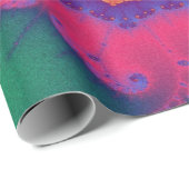 Fraktal Grün und Rosa Geburtstag Geschenkpapier (Rolleneckpunkt)
