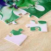 Fraktal "Grünes Herz und Blume" Puzzle (Seite)