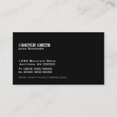 Fraktal Grunge Visitenkarte, Kohle Visitenkarte (Rückseite)