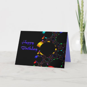 Fraktal Happy Birthday Card Karte