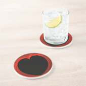 Fraktal Heart Series-7 - Red Swirt Untersetzer (Seite)