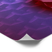 Fraktal Hearts Spiral Poster (Ecke)