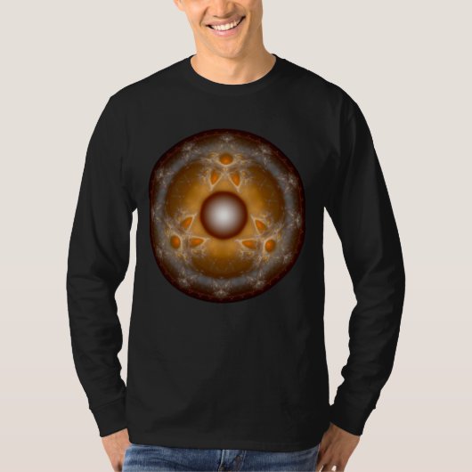 Fraktal helle runde glänzende Muster T-Shirt (Vorderseite)