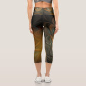 Fraktal Herbst Capri Leggings (Rückseite)