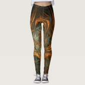 Fraktal Herbst Leggings (Vorderseite)