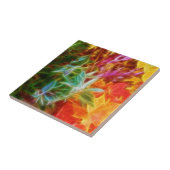 Fraktal-Herbst verlässt Regenbogen Fliese (Seite)