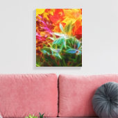 Fraktal Herbstleaves Regenbogen Leinwanddruck (Insitu (Wohnzimmer))