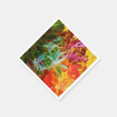 Fraktal Herbstleaves Regenbogen Serviette (Ecke)