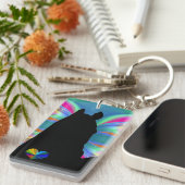 Fraktal Herzpferde 101 Schlüsselanhänger (Vorderseite rechts)