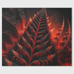 Fraktal-Highlights Rot-Mandelbrot Geschenkpapier