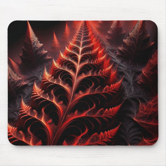 Fraktal-Highlights Rot-Mandelbrot Mousepad (Vorne)