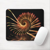 Fraktal Holz Muschel Swirl Mousepad (Mit Mouse)