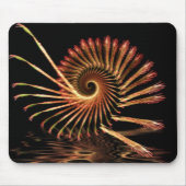 Fraktal Holz Muschel Swirl Mousepad (Vorne)