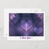 Fraktal hört Lila Paarungskarte Postkarte (Vorne/Hinten)