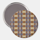 Fraktal in Farbe Magnet (Vorderseite/Rückseite)