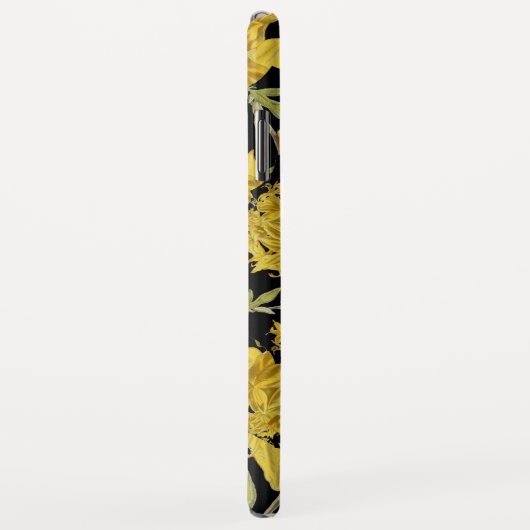 Fraktal in Gelb und Schwarz Case-Mate iPhone Hülle (Hinten/Rechts)