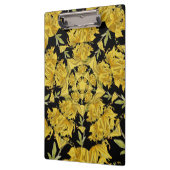 Fraktal in Gelb und Schwarz Klemmbrett (Links)