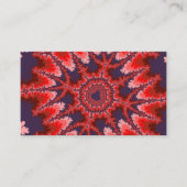 Fraktal in Rot, Blau und Rosa Visitenkarte (Vorderseite)